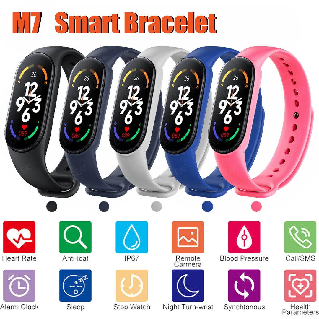 New Sports Smart Watch M7 Heart Rate Blood Pressure Monitor Alarm Clock Fitness Tracker Men Women Smart Bracelet Reloj Hombre