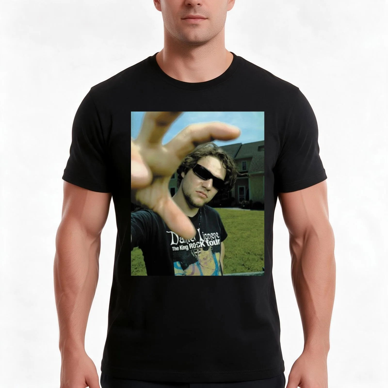 Bam Margera T-Shirt, Summer Casual Cotton Tee, Oversized Streetwear Tops, Vintage Graphic Print, Loose Fit Short Sleeve