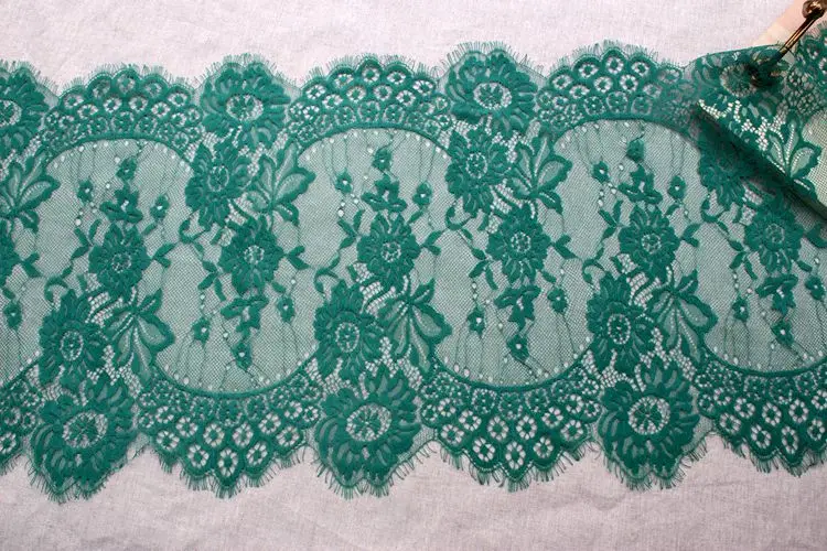 Eyelash Lace Trim for Clothes, Chantilly Fabrics Accessories, DIY Embroidery, Sewing Crafts, Emerald, White Black, French Lace f