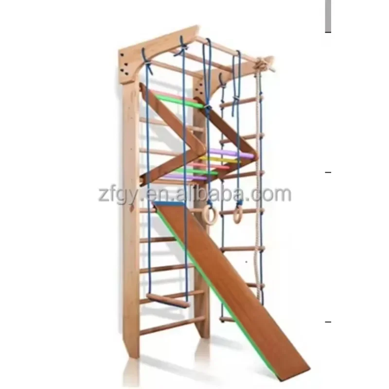 Ladder Wood wall Stall Bar  Physical Therapy  And Gym Ladder/climbing frames/kids climbing frame