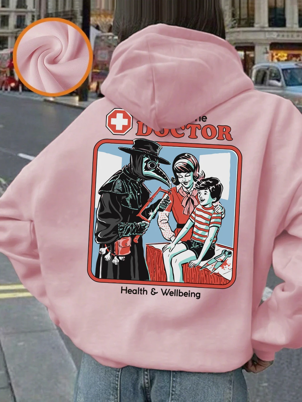 Bluzy z nadrukiem lekarza, damskie, podstawowe, z kieszenią, jesienne, ocieplane polarem, ciepłe pulowery, wygodne, codzienne ubrania damskie.