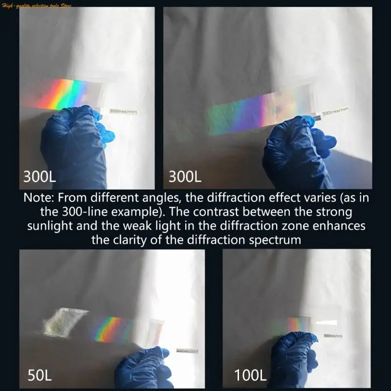 

203F Большая дифракционная решетка объемного пропускания ПЭТ для спектроскопического образования