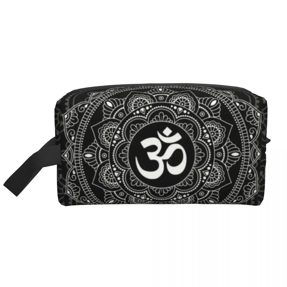 Custom Travel Om Mandala Toiletry Bag Fashion Buddhism Aum Yoga Meditation Cosmetic Makeup Organizer Beauty Storage Dopp Kit Box