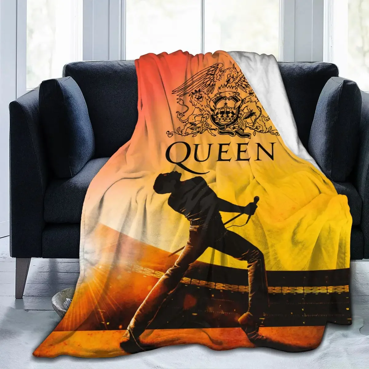 Freddie Mercury Queen-Rock-Band Ultra Soft Cozy Throw Lightweight MicroFleece Sofa All Season Living Room/Bedroom Warm Blanket