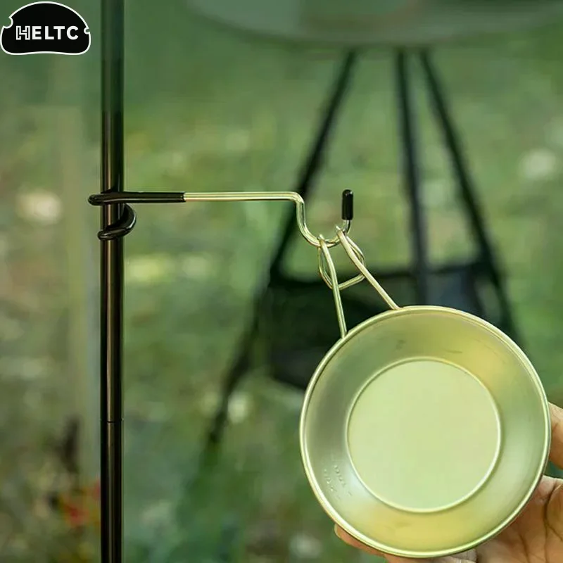 4Pcs Stainless Steel Light Stand Holder Hook Portable Tent Pole Lamp Hanger For Hunting Fishing Lantern Outdoor Camping Gear