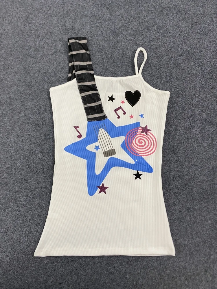 Y2K Subculture Punk Rock Rebellious Visual Kei Music Symbol Camisole Vintage Retro Aesthetic Sleeveless Tank Top For Women
