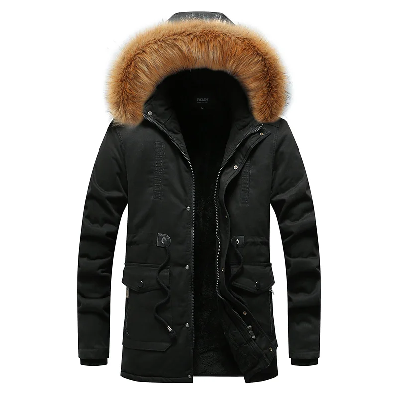 Fur Collar Hooded Casual Fleece Cotton-padded Coat Quality Fabric Comfortable Skin Breathable Crisp Type Wear Warm Waterproof