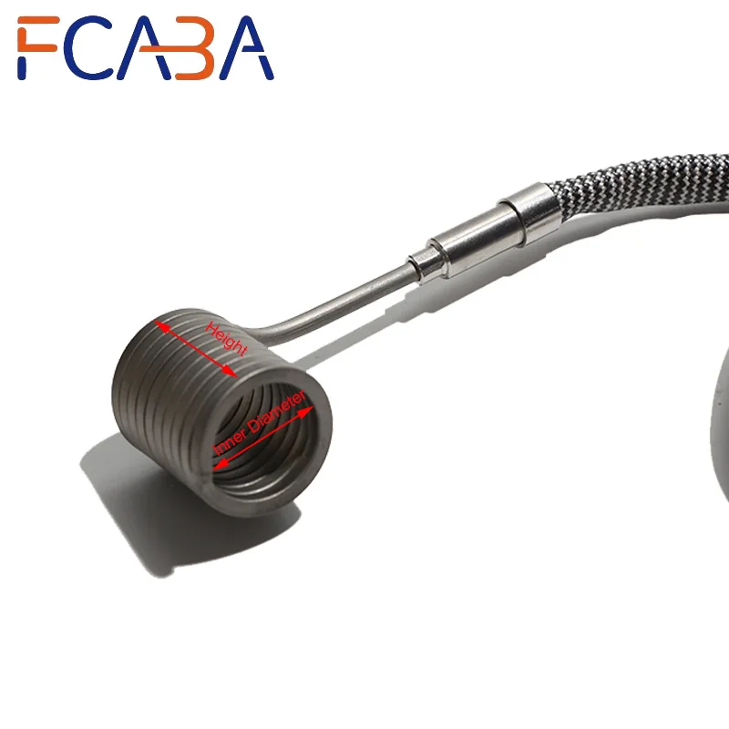 FCABA Coil Band Heater  ID45mm 220V Hot Runner Spiral with K Thermocouple 4.2x2.2/3x3/3.3x3.3/3.5x3.5mm Cross-section 700W~1300W