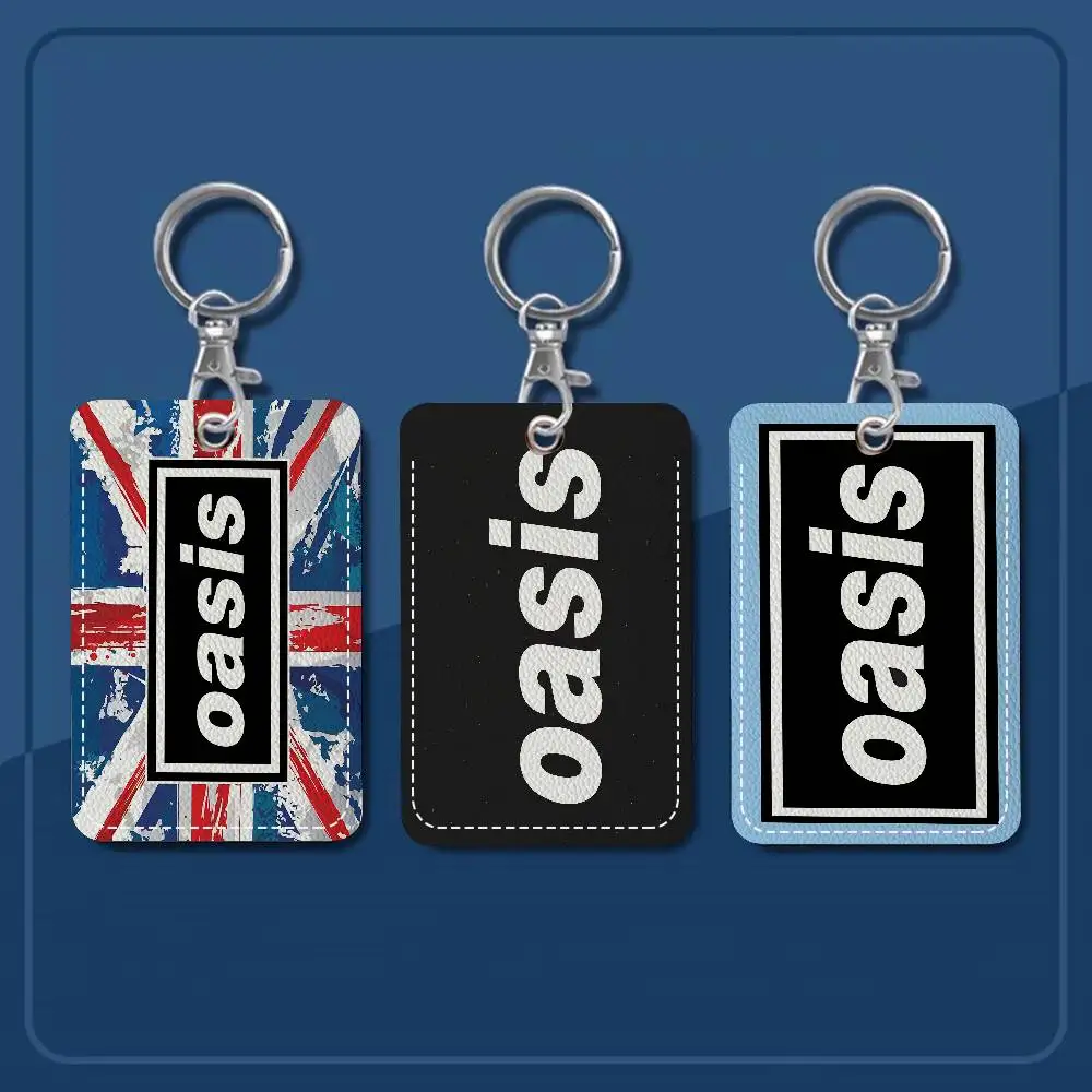 Rock O-Oasis Band Keychain Card Holders Keyring Bank Bus ID Credit Cards Key Ring Chains