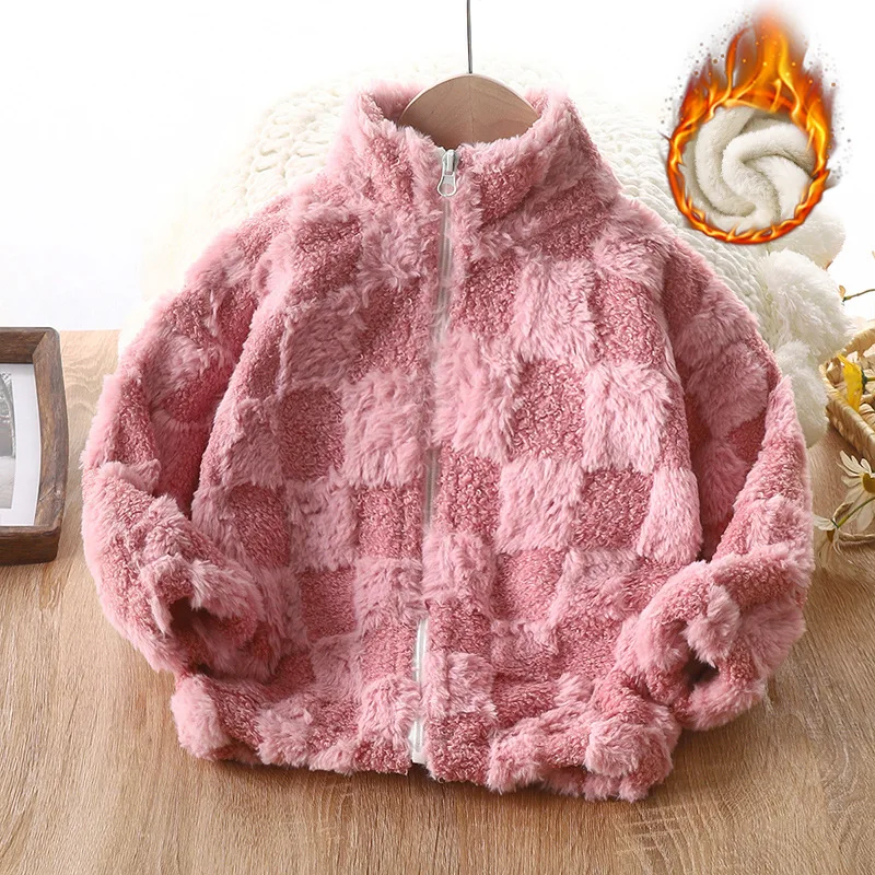 Kids Winter Thick Warm Coats Boys Girls Stand Collar Zipper Jackets Baby Fleece Outerwear Children Daily Casual Cardigans 5 Kids Winter Thick Warm Coats Boys Girls Stand Collar Zipper Jackets Baby Fleece Outerwear Children Daily Casual Cardigans 5