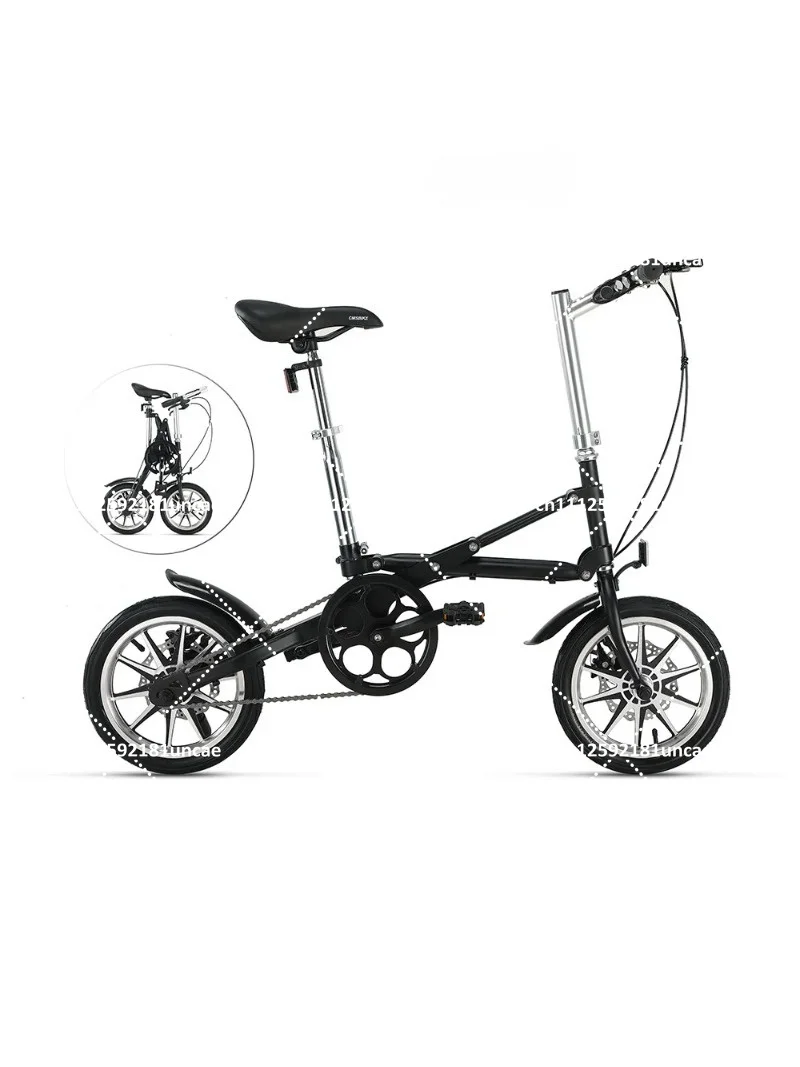 Ultra Light 14 Inch Folding Bicycle for Adults Students, One Second Fold, Variable Speed, Commuter Bike for School Work