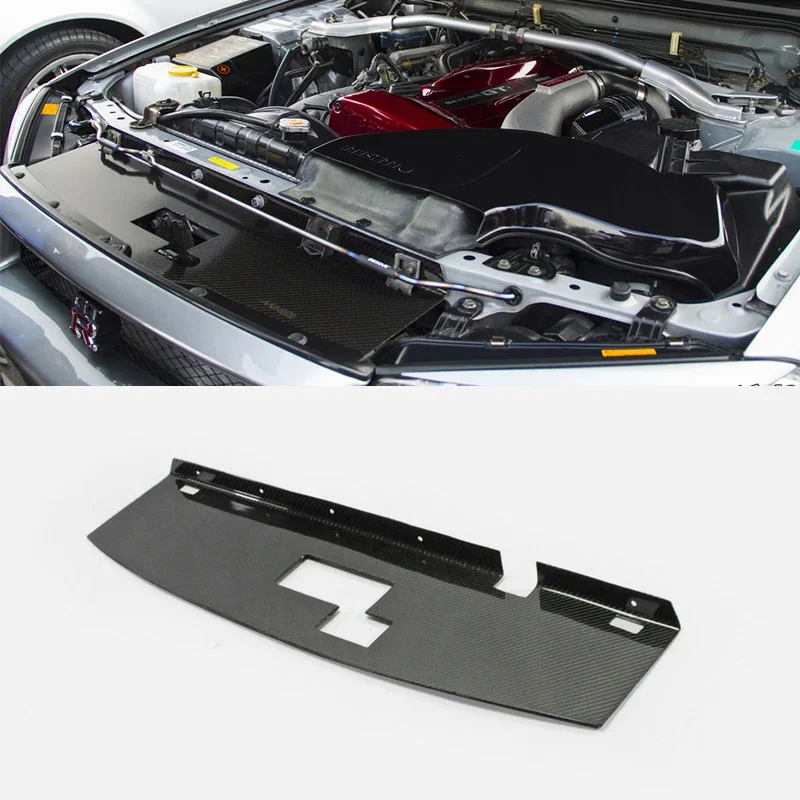 Охлаждающая панель из углеродного волокна, глянцевая отделка, внутренняя крышка двигателя, комплект тюнинговой отделки, гоночная деталь для Nissan Skyline R34 GTR