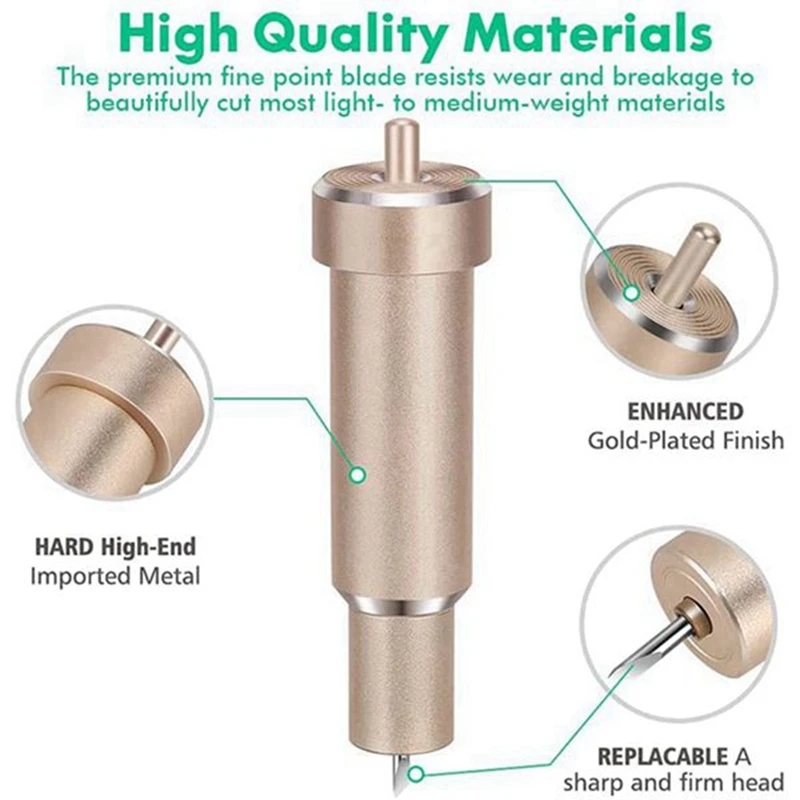 Baru 5 buah pisau potong titik halus Premium pisau pengelompat pengganti vinil untuk pembuat Cricut + 1 pegangan Pc untuk pembuat Cricut