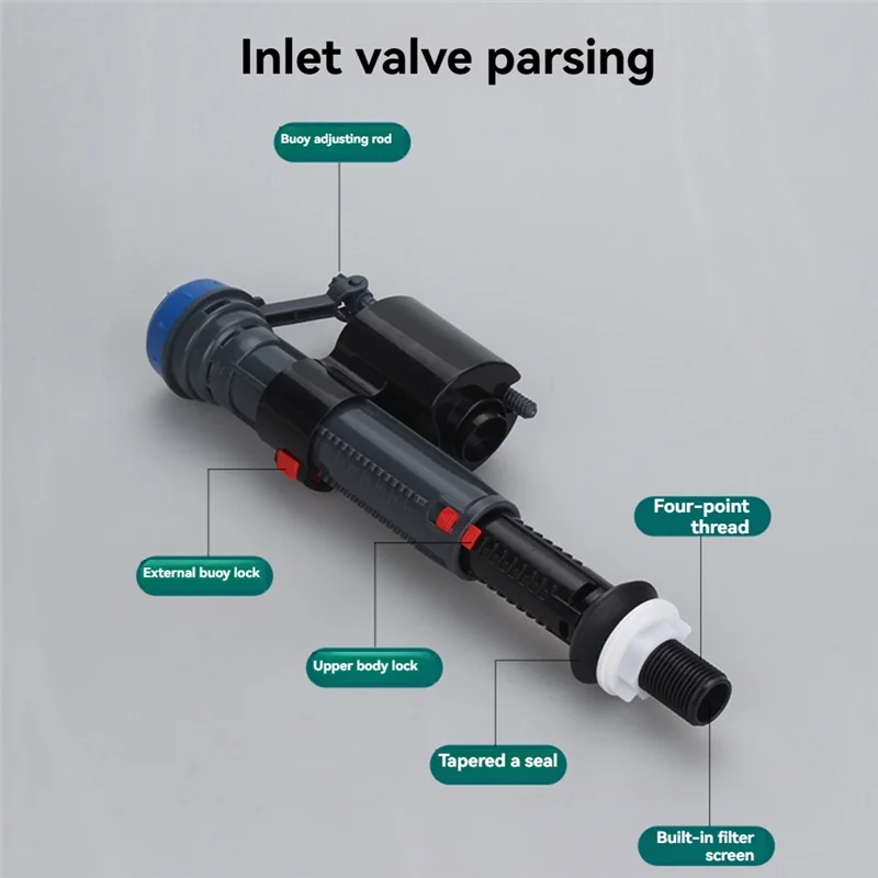 

ABRU-универсальный наполнительный клапан для унитаза, высокопроизводительный бак и чаша для контроля воды, регулируемая высота G1/2, аксессуары для унитаза