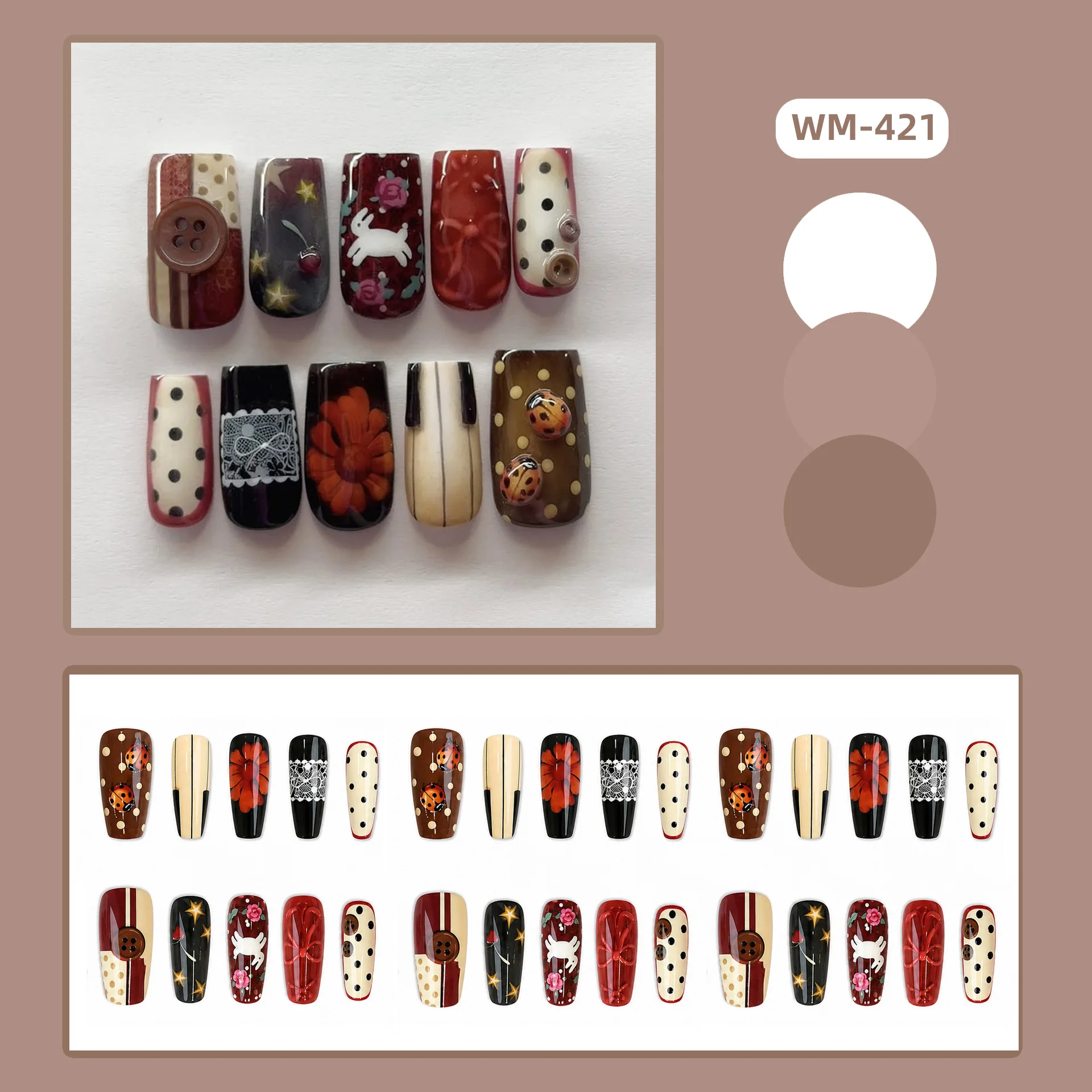 24pcs 3D Button Ladybug Press  - 3D Printing Ptc 评论和价格