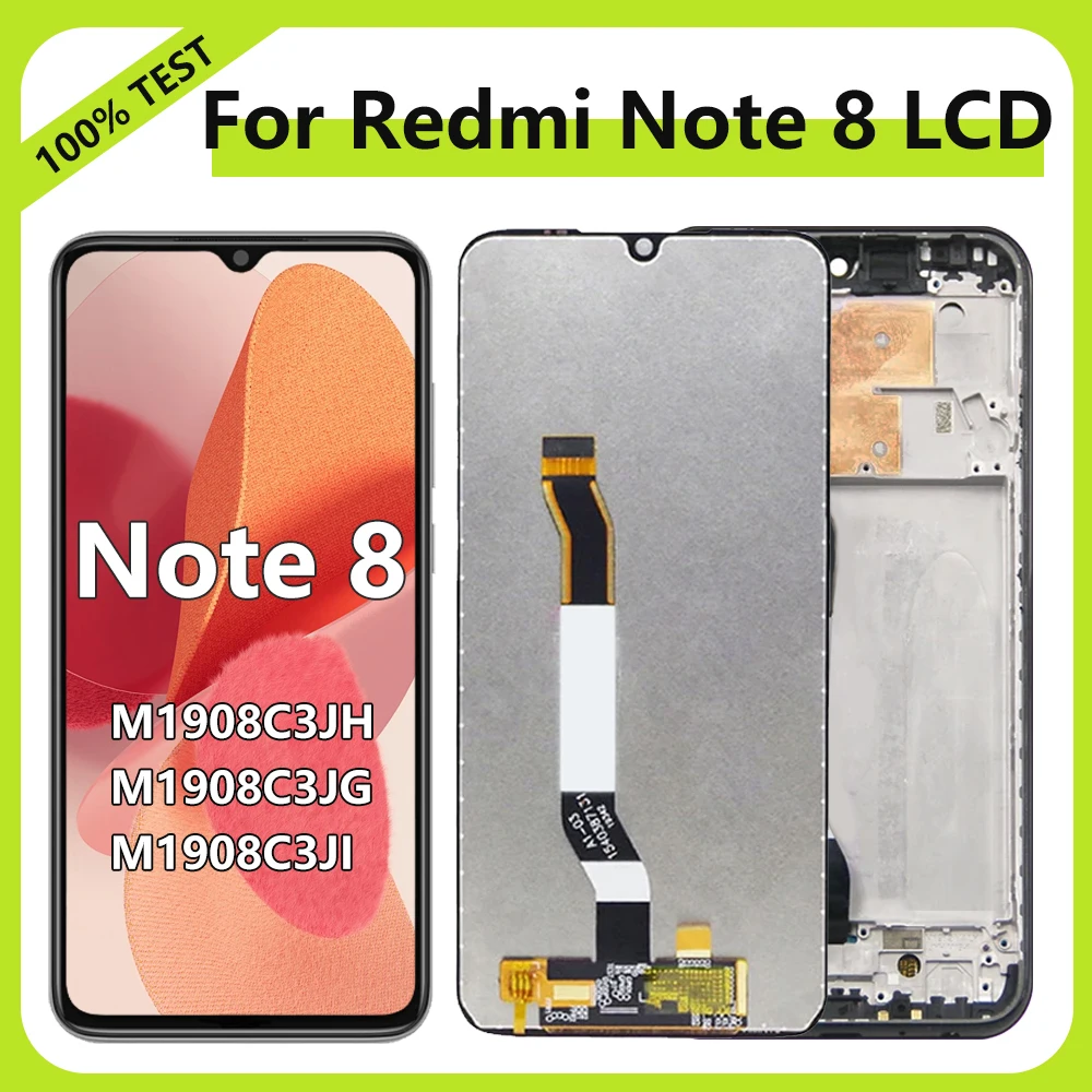 Note8 Super Display Screen For Xiaomi Redmi Note 8 LCD Display with Touch Screen Digitizer M1908C3JH M1908C3JG M1908C3JI LCD