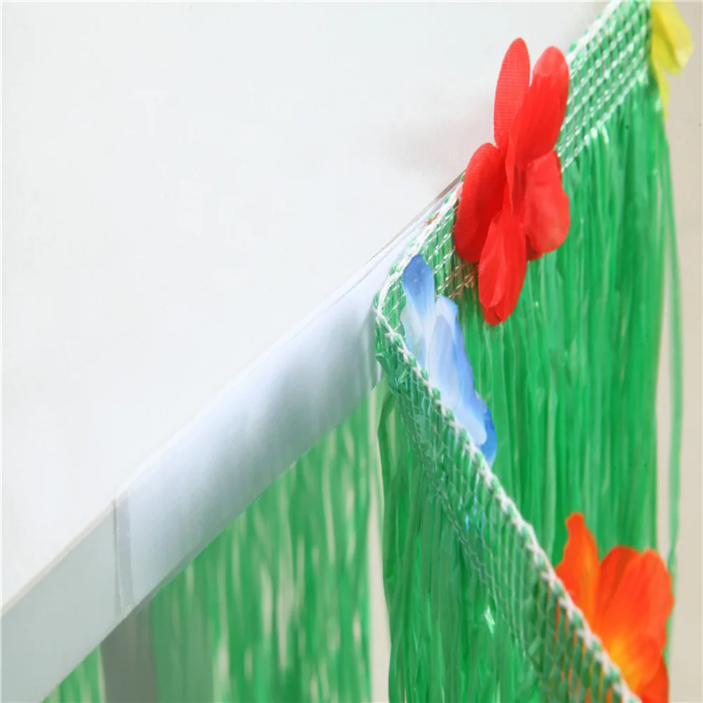 

1Set Green Monstera Table Runner Set Hawaiian Party Skirt for Luau Decoration Table Cover with Fasteners Exquisite Craft Bright