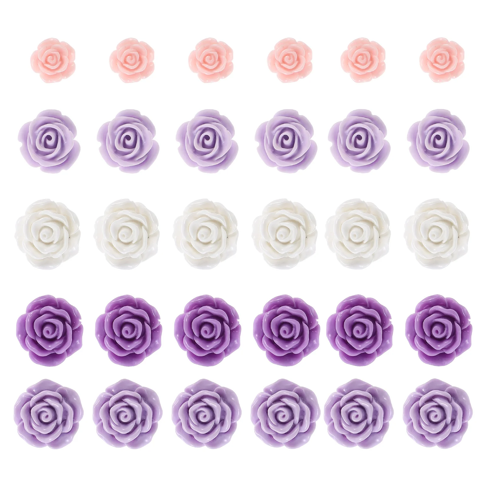 40pcs Rose Shaped Push Pins Multi-Function Thumb Tacks For Office Home Use Map Accessories Cork Board Decor Desk Supplies Small