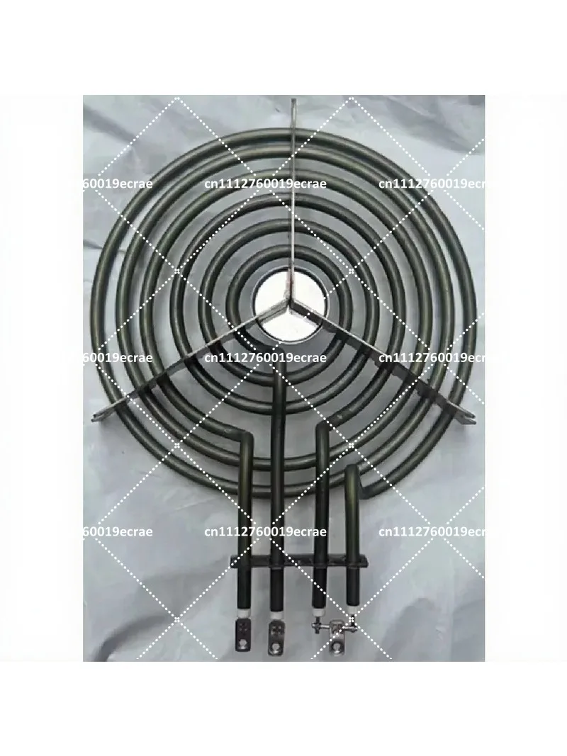 Electric Stove Heating Element 21cm 2000W Flat 6-Circle Burner with 3 Wiring Ports Dry Burning Furnace Ring