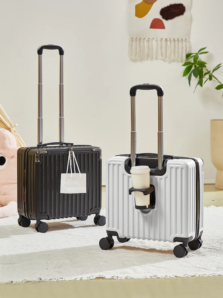 18 インチ小型機内持ち込みスーツケース軽量トラベルバッグユニセックス折りたたみハンドバッグパスワードロック付き航空旅行やチェック手荷物用