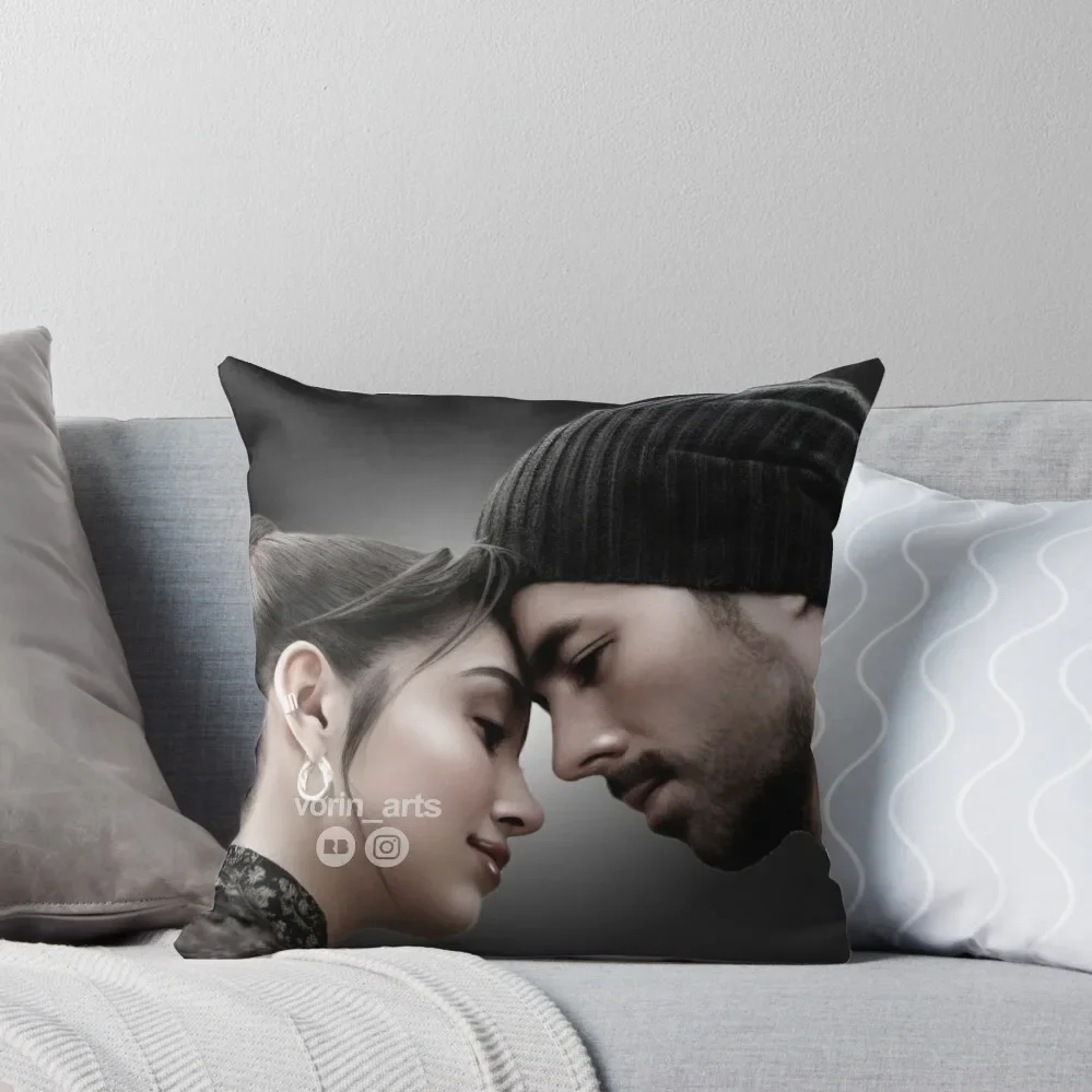 

Enrique Iglesias y Maria Becerra ASI ES LA VIDA Throw Pillow Decorative Cushion Cover pillowcases for sofa cushions pillow