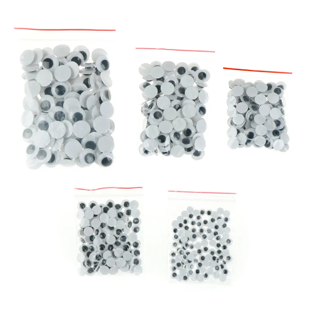 100pcs/lot 6-15mm DIY Not Self-adhesive Eyes For Dolls Googly Wiggly Eyeballs 6mm 8mm 10mm 12mm 15mm