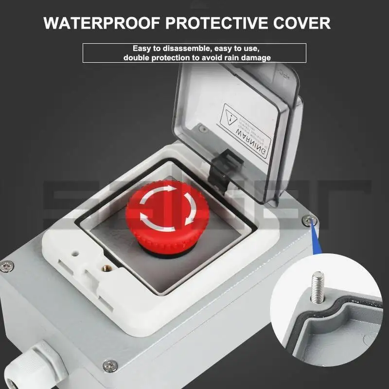 FAI DA TE In Metallo Push Button Control Box a prova di Esplosione di Giunzione Impermeabile In Scatola Di Avvio di Emergenza Reset Elettrico
