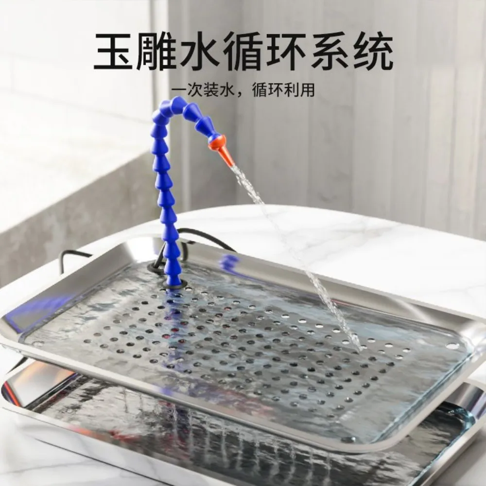 Jade Carving Cooling Water Circulation Device, Submersible Pump Drip Cooling Tray, Dust Removal for Jade Engraving Worktable