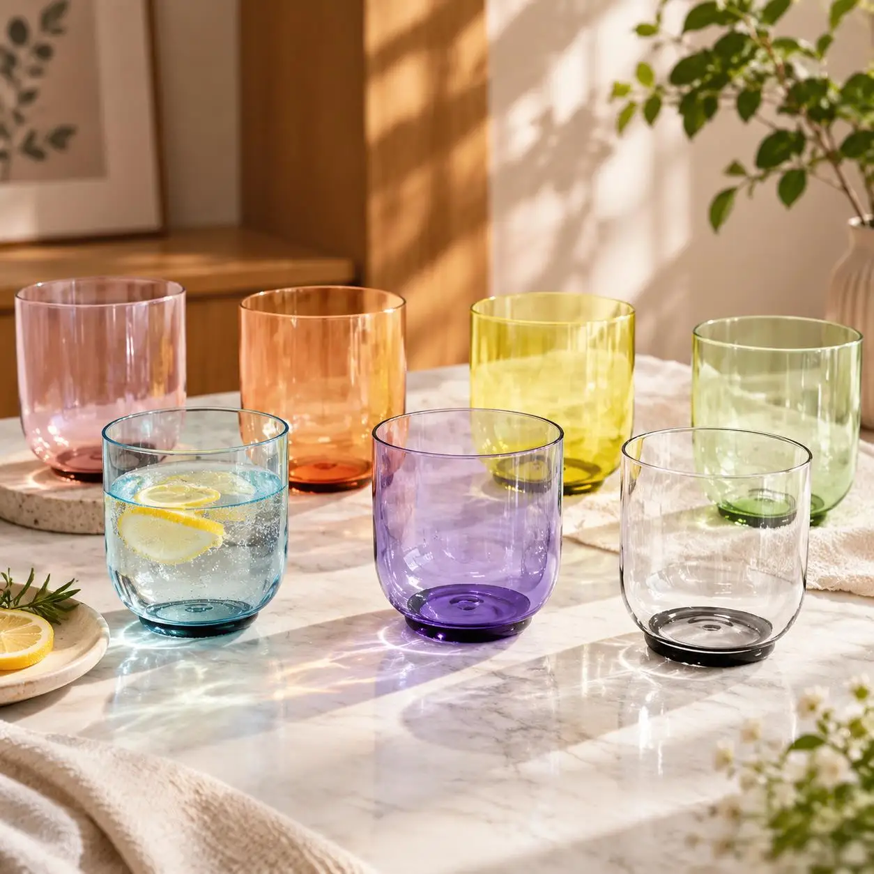 7pcs CDEFGAB Note Clear Crystal Singing Bowls Set Quartz Sound Healing Yoga Meditation Transparent Bowls with Bag