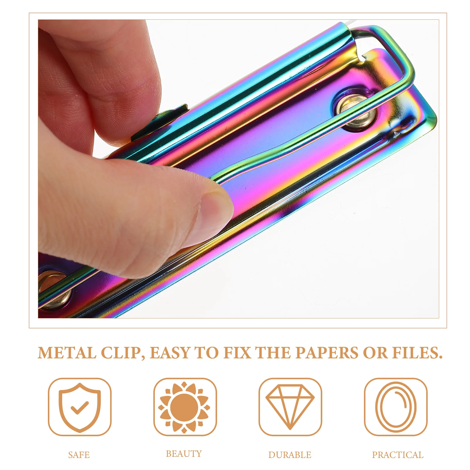 Multipurpose Transparent Folder Office Clear File Clipboard Acrylic Iron Writing Pad