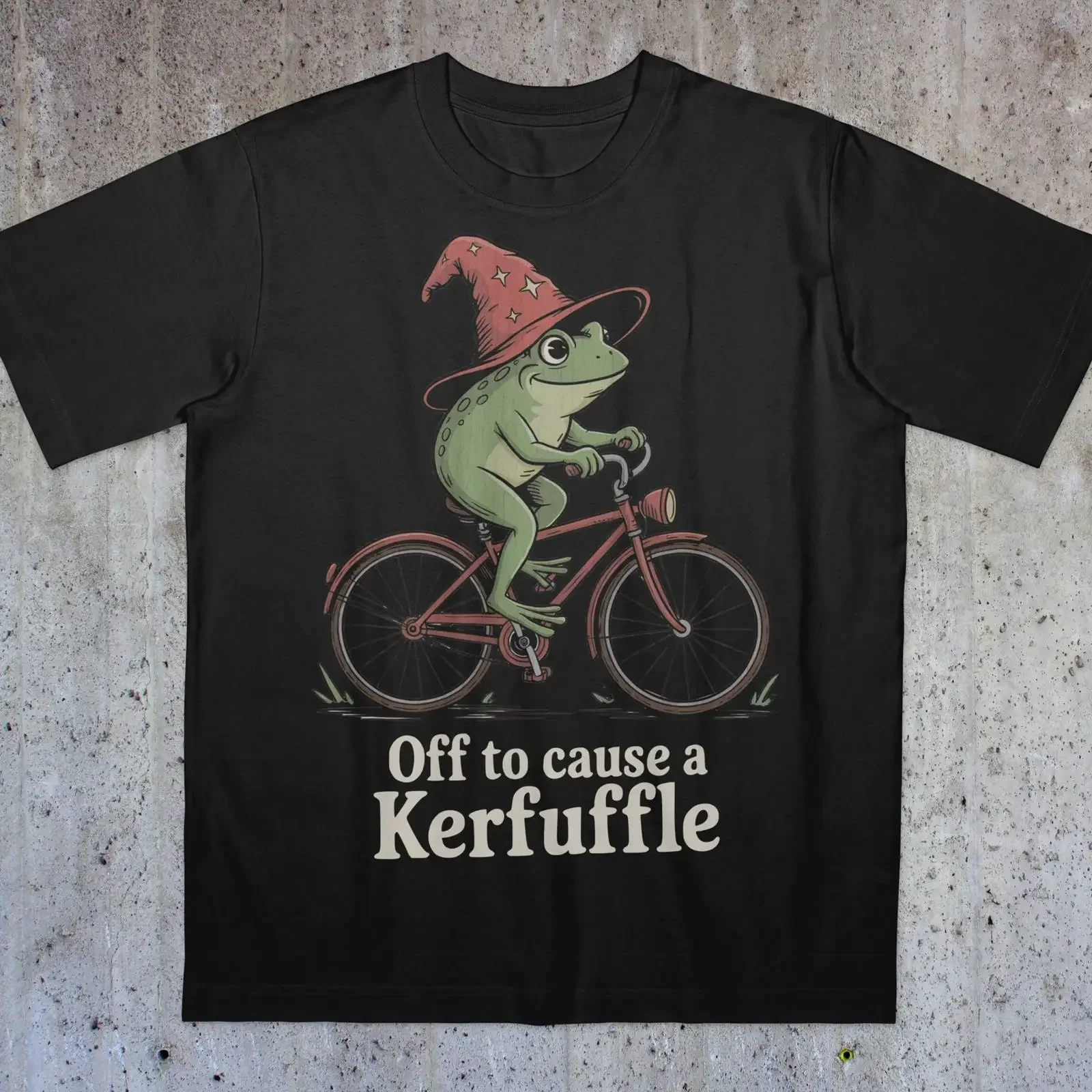 Off to Cause a Kerfuffle Frog T Shirt Overstimulated Meme Odd Core 90s Vintage Bootleg Ironic Quote vintage Washed Slightly