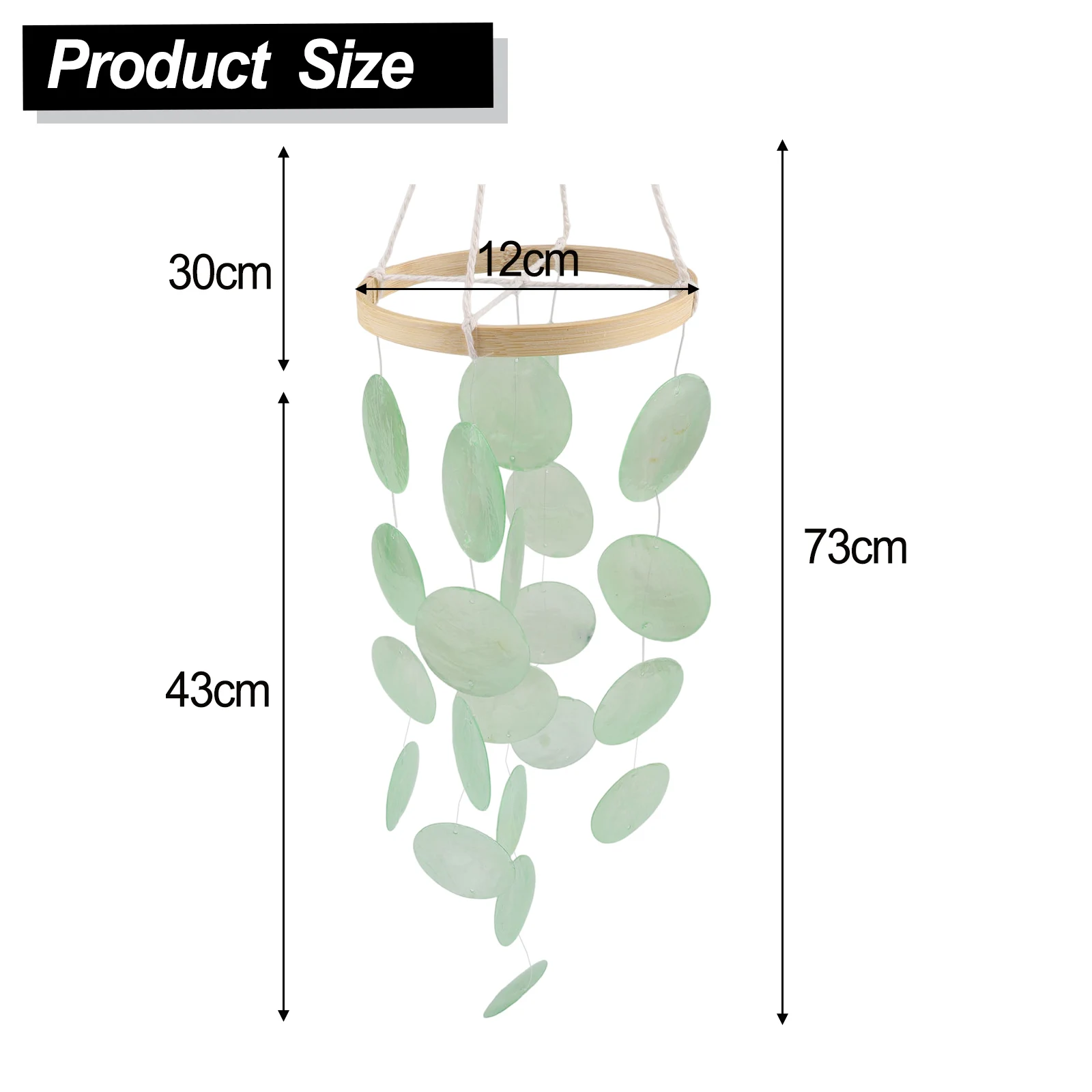 1 Pack Shell Wind Chimes Decorative Shell Wind Chimes Garden Hanging Decoration For Home Garden Decor Accessory