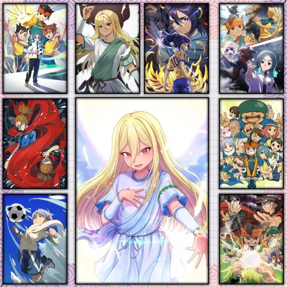 Football Anime I-Inazuma Eleven  Poster Self-adhesive Art Waterproof Paper Sticker Coffee House Bar Room Wall Decor