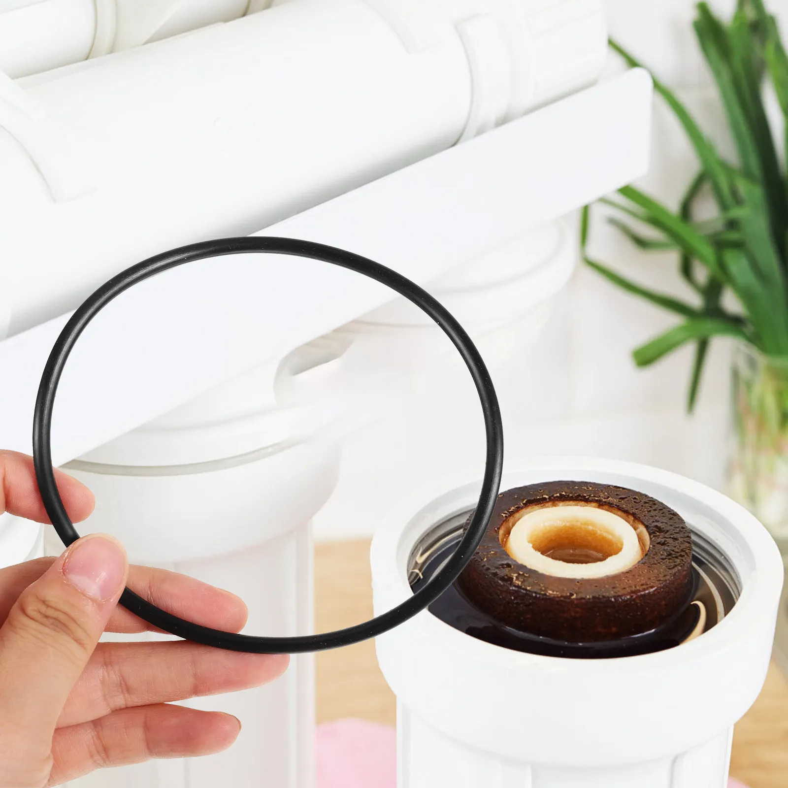 

10Pcs Water Filter Sealing Gasket Silicone Ring Set Leak Proof Housing Washer Replacement Kit Accessory Water Filter Ring