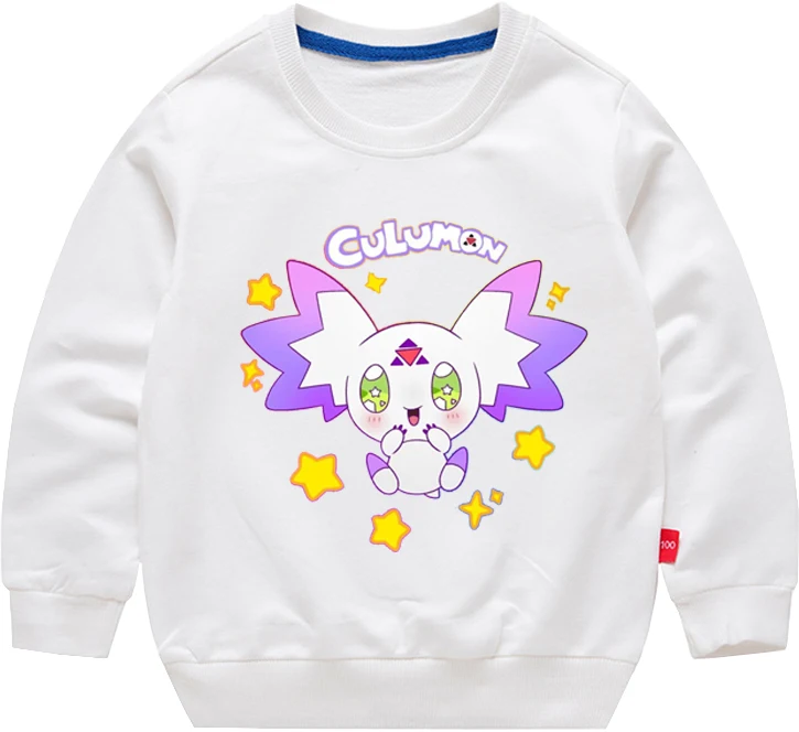 Digimon Adventure Agumon Impmon Terriermon Patamon Gabumon Guilmon Neues Modell Anime Kind Rundhals Langarm Junge Mädchen Hoodie