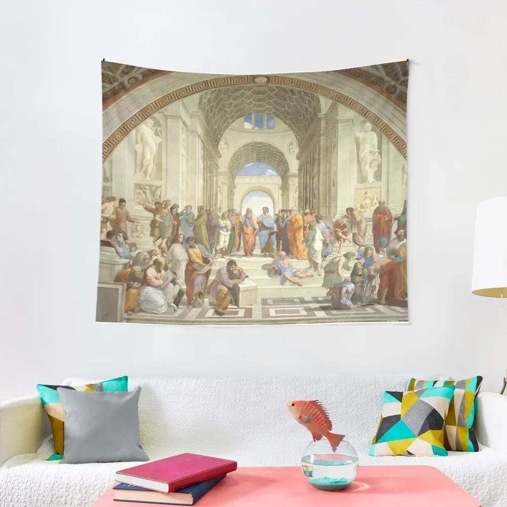 School Of Athens - Raphael - Classical Art Tapestry Wallpaper Bedroom Wall Carpet Tapestry