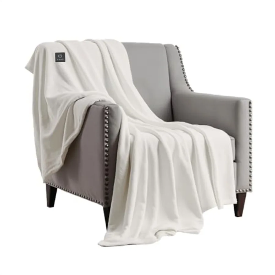 

Одеяло с подогревом, электрическое одеяло со встроенным контроллером кнопок 50x60 OneTouch, ультра уютное, мягкое, теплое, с подогревом, электрическая заготовка