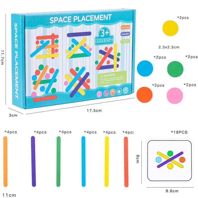 Montessori Spielzeug Kinder Regenbogen Stick Puzzle Spiele Farbe Sensorischen Logischen Denken Passenden Kinder Frühe Pädagogische Holz Spielzeug