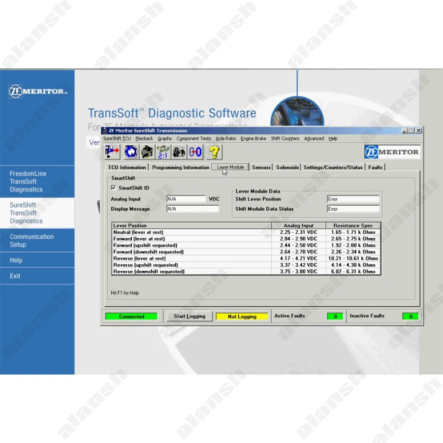 For ZF Meritor TransSoft 2.1 ( FreedomLine & SureShift ) + Keygen NEQ USB LINK Scanner