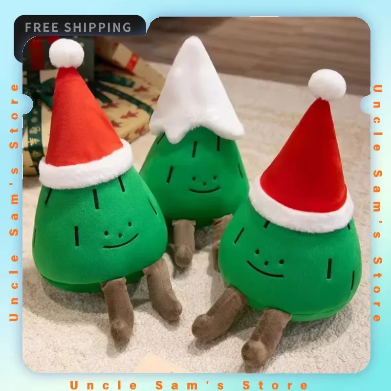 New Cartoon Christmas Tree Plush Doll Cute Bamboo Shoot Stuffed Toy Pillow Pendant Soft Cushion Home Decor Birthday Gift Toy
