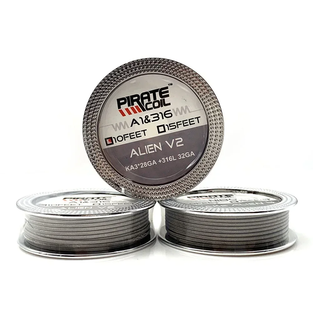 Orijinal Yılan Alien V2 Alien V1 V4 A1 NI80 SS316 10 Feet 26GA 28GA 32GA DIY ZEUS X Bobin Isıtma Tel Aracı