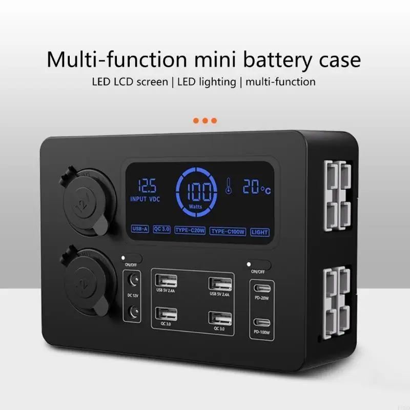 مركز شحن USB ذكي سيارة مع مصباح LED ومنفذ النوع C لإدارة الطاقة الفعالة في حالات الطوارئ #3