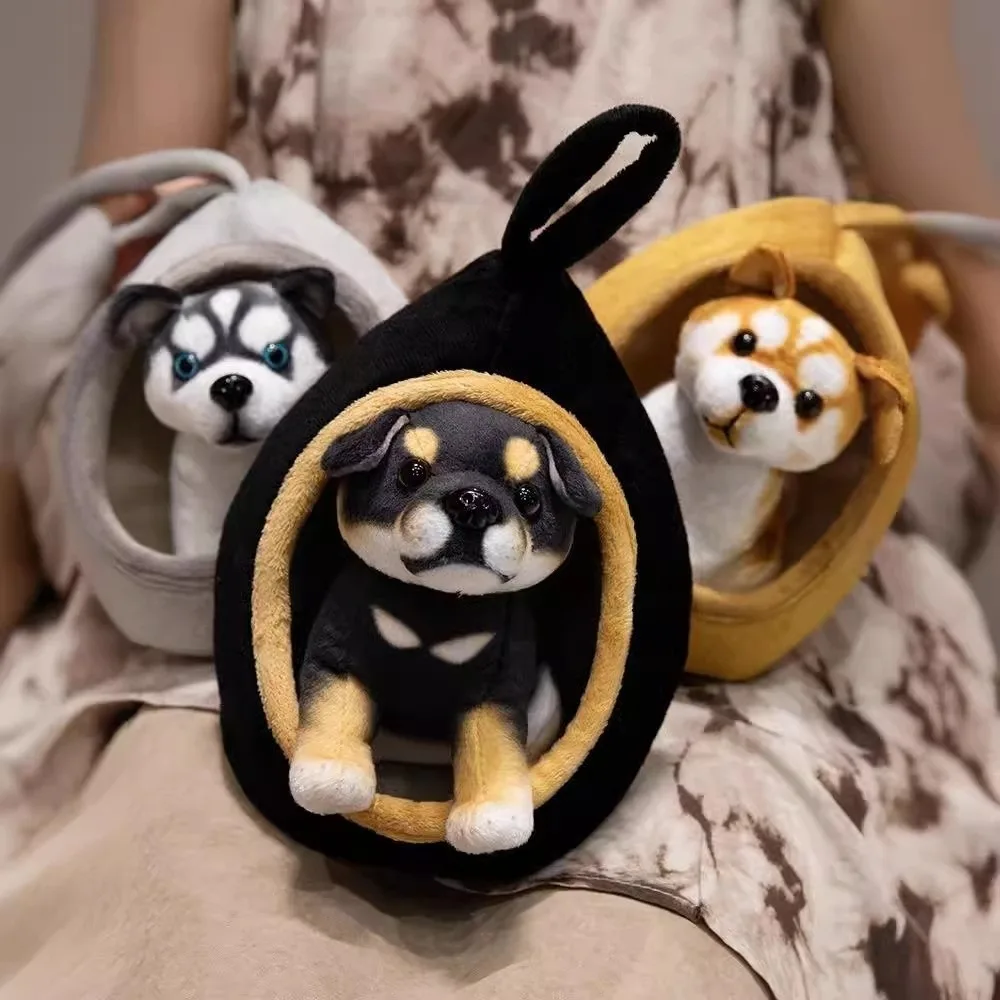 

НОВАЯ мягкая плюшевая игрушка для собаки, съемная с домиком для собаки, мягкая кукла, декор для комнаты, кукла-собака хаски, детский подарок на день рождения
