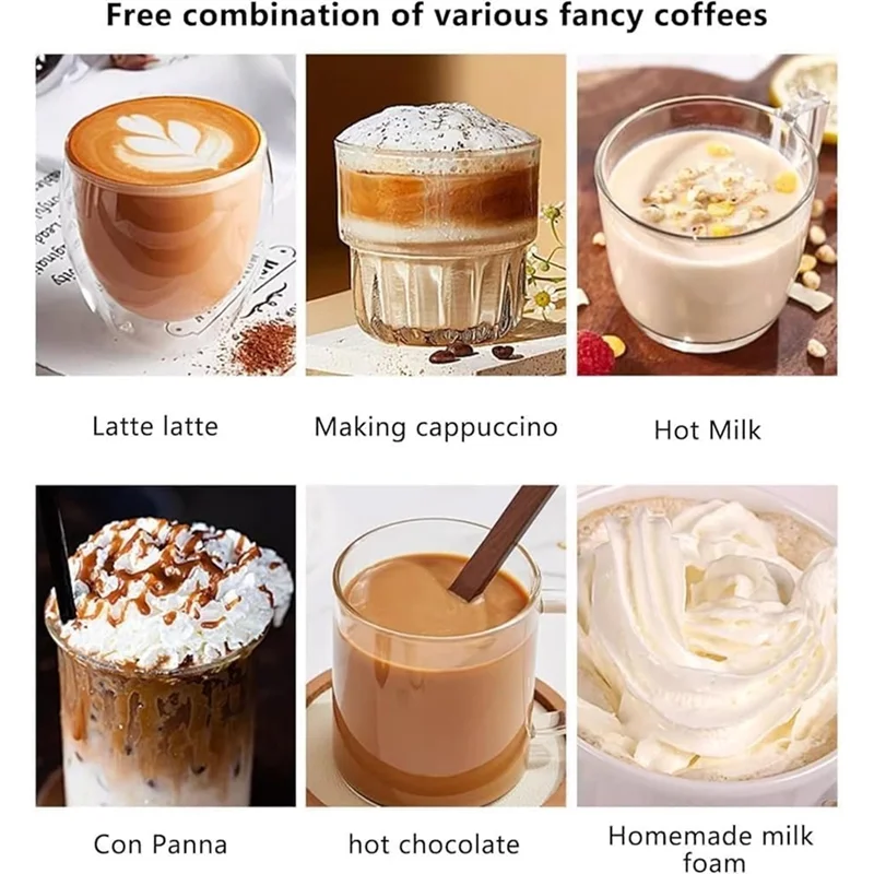 

AT28-Full-Automatic Milk Frother Machine Milk Frother Smart Touch Control Milk Warmer 4 Temperature Settings