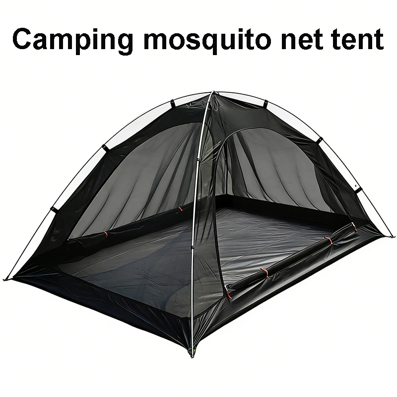 Mosquito Net Tent Camping Outdoor Picnic Self-Supporting Ultra Light Aluminum Rod Black Mosquito Proof Tent Climbing And Fishing