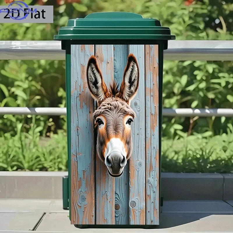 Printing Trash Can Sticker 37×82cm 