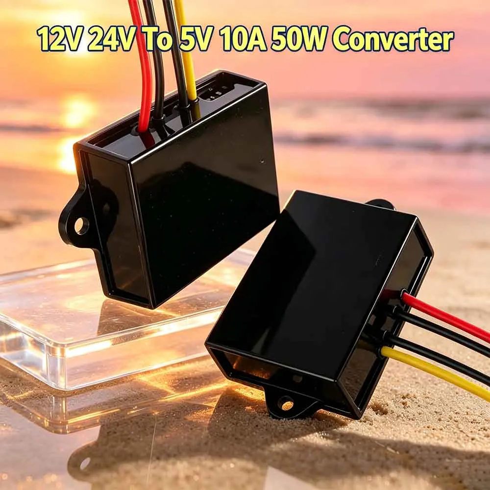 DC To DC 12V 24V To 5V 10A 50W Power Step-Down Converter Adapter Buck Module Widely Used In Automotive Power Monitoring Systems