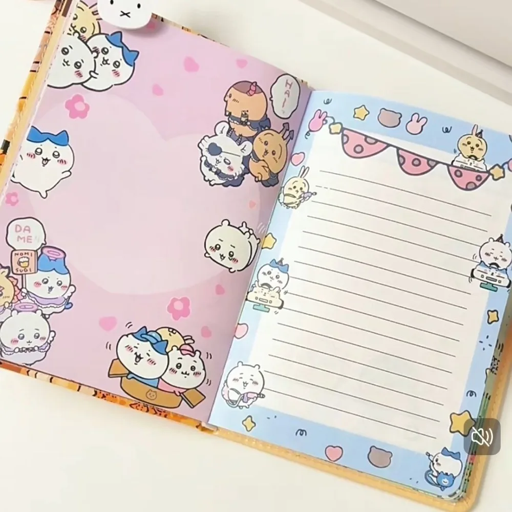 New Chiikawa Notebook Thickened Cute Colored Inner Pages Cartoon Notebook for Student School Daily Study Note Taking Stationery