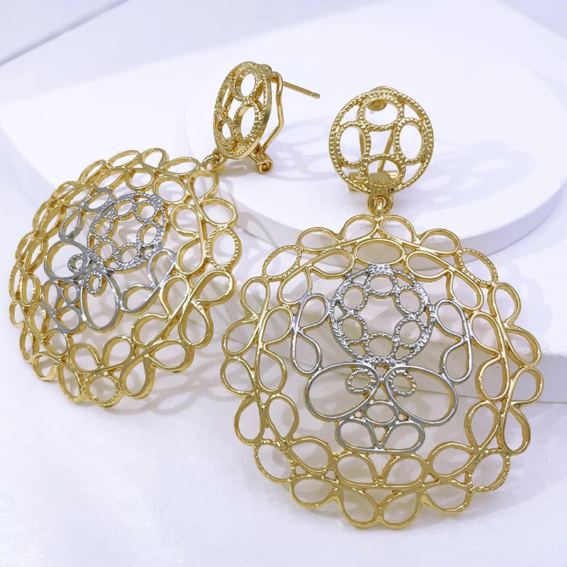 Vintage Earrings For Women Quality Big Drop Earrings Dubai Fashion Jewelry Wedding Party Gift Trending