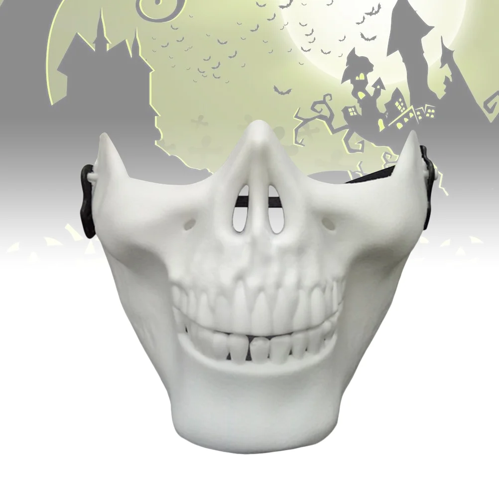 2 Pcs Skull Mask Full Face Protector Halloween Mask for Cosplay Masquerade Party (White) Halloween mask